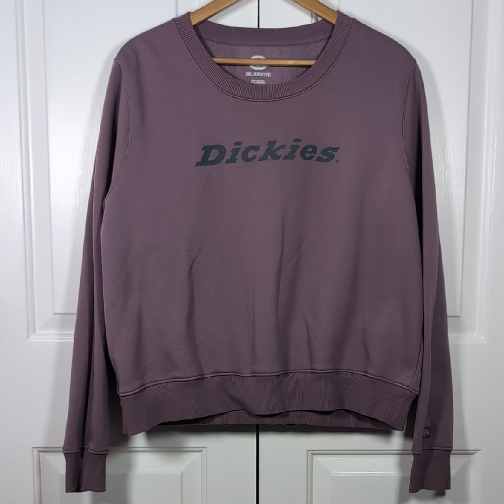 Dickies Women's Heavyweight Crewneck Sweatshirt Purple Baggy Skater Streetwear